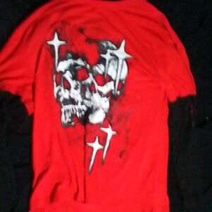 ROMWE Red Skull Graphic Tee